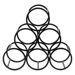 Porte 6 bouteilles en fer noir 31xh28cm - Campagne