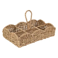 Porte 6 gobelets en jonc de mer naturel - Chaumière