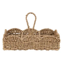 Porte 6 gobelets en jonc de mer naturel - Chaumière