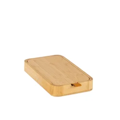 Porte bijoux en bambou avec miroir 24x14xh14cm