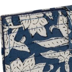 Porte carte en coton bleu - Flaura