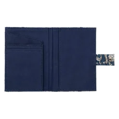 Porte carte en coton bleu - Flaura