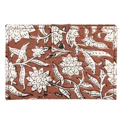 Porte carte en coton rouge - Flaura