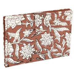 Porte carte en coton rouge - Flaura