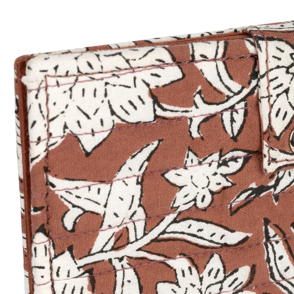 Porte carte en coton rouge - Flaura