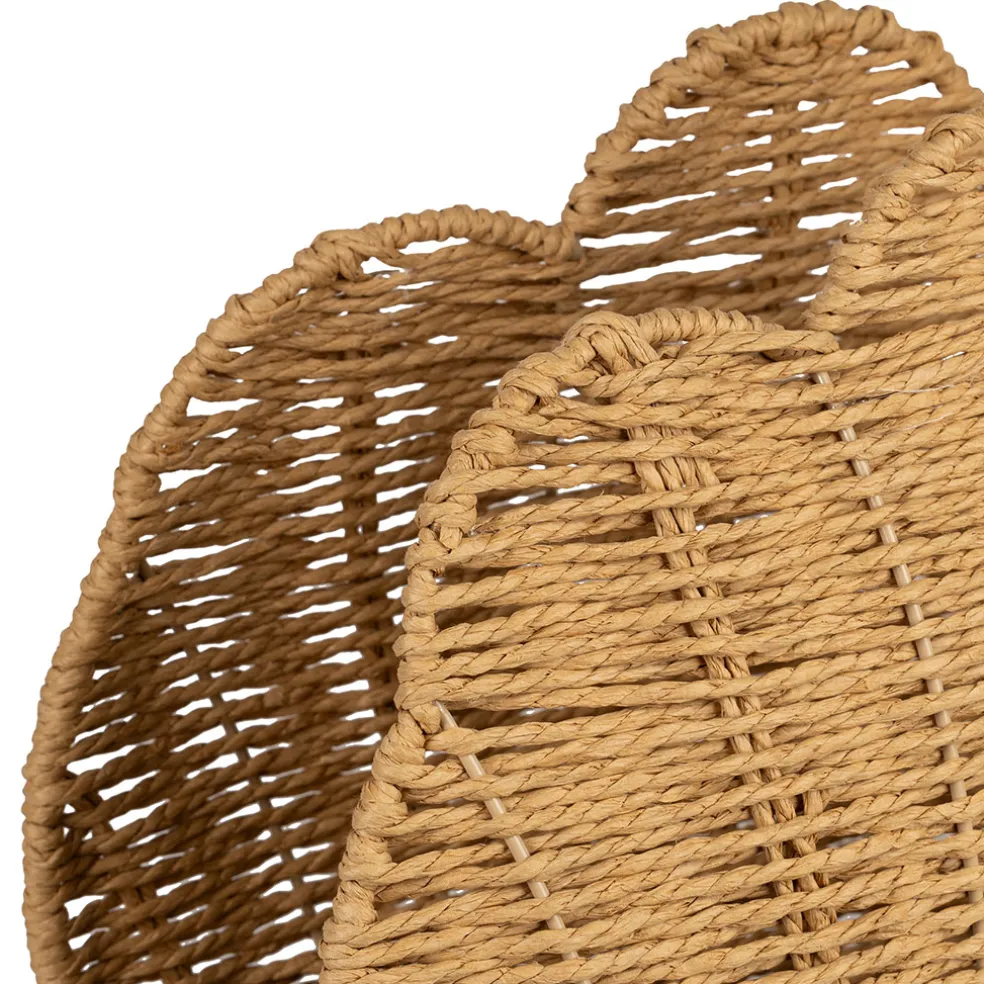 Porte magazine coquillage x2 en corde naturel