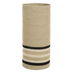 Porte parapluie en jonc de mer naturel et noir d24xh54cm - Sumatra