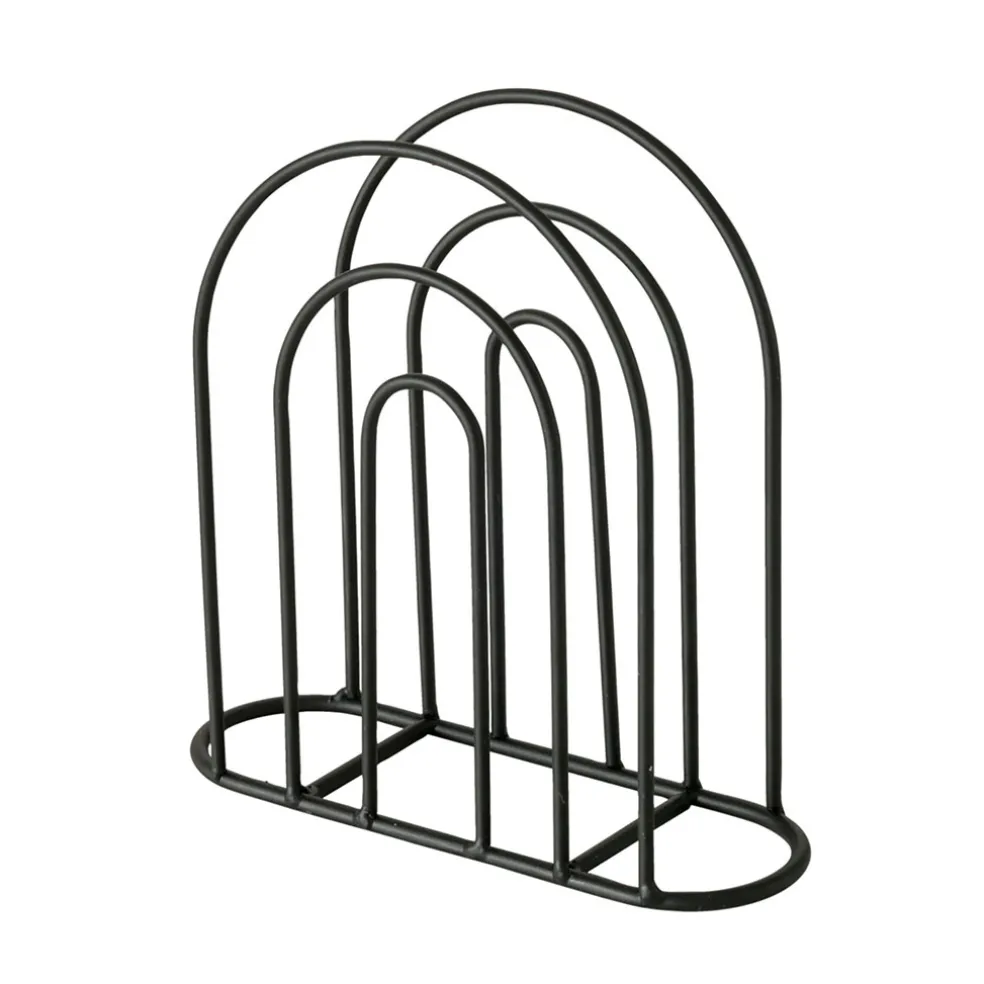 Porte serviettes en fer noir 18x18cm - Ronia