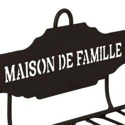 Porte verres mural en fer brun - Maison De Famille