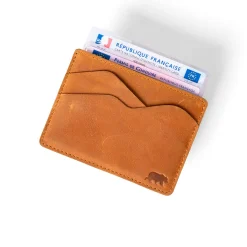 Portefeuille brooks en cuir cognac