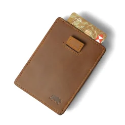 Portefeuille magic handy en cuir cognac