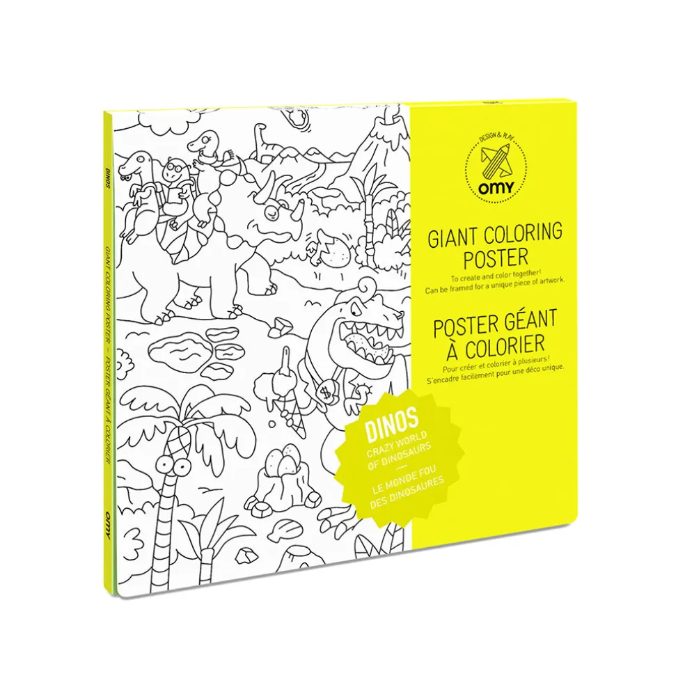 Poster à colorier 70x100cm - dinos