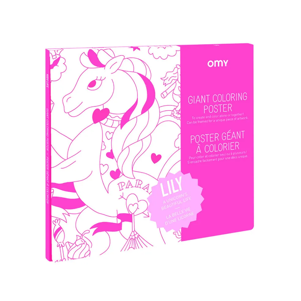 Poster à colorier 70x100cm - lily