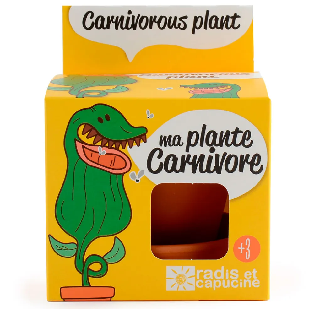 Pot d8cm avec coupelle plantes carnivores