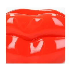 Pot lèvre rouge en polyrésine h12.5cm