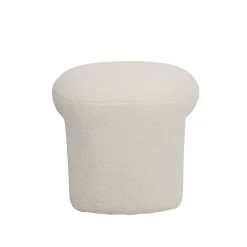 Pouf en tissu bouclette crème - Loa