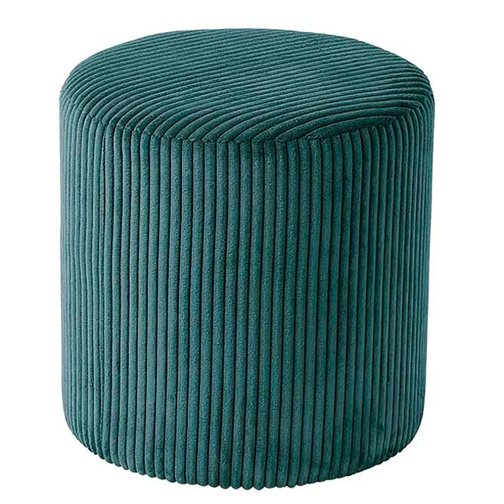 Pouf en tissu côtelé petrole - Snaw