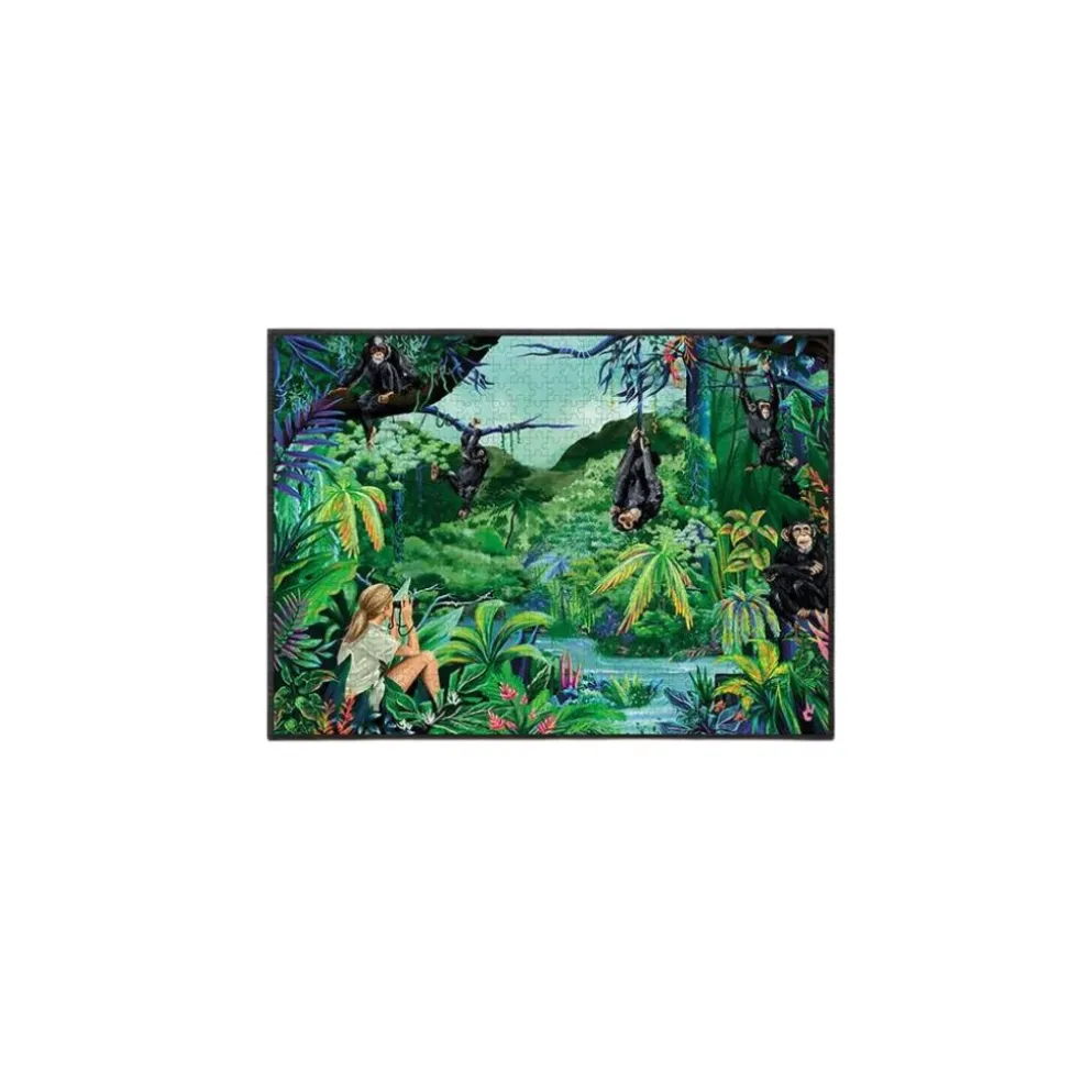 Puzzle jane goodall by piece & love pour jane goodall institute 68x49cm 1000 pieces