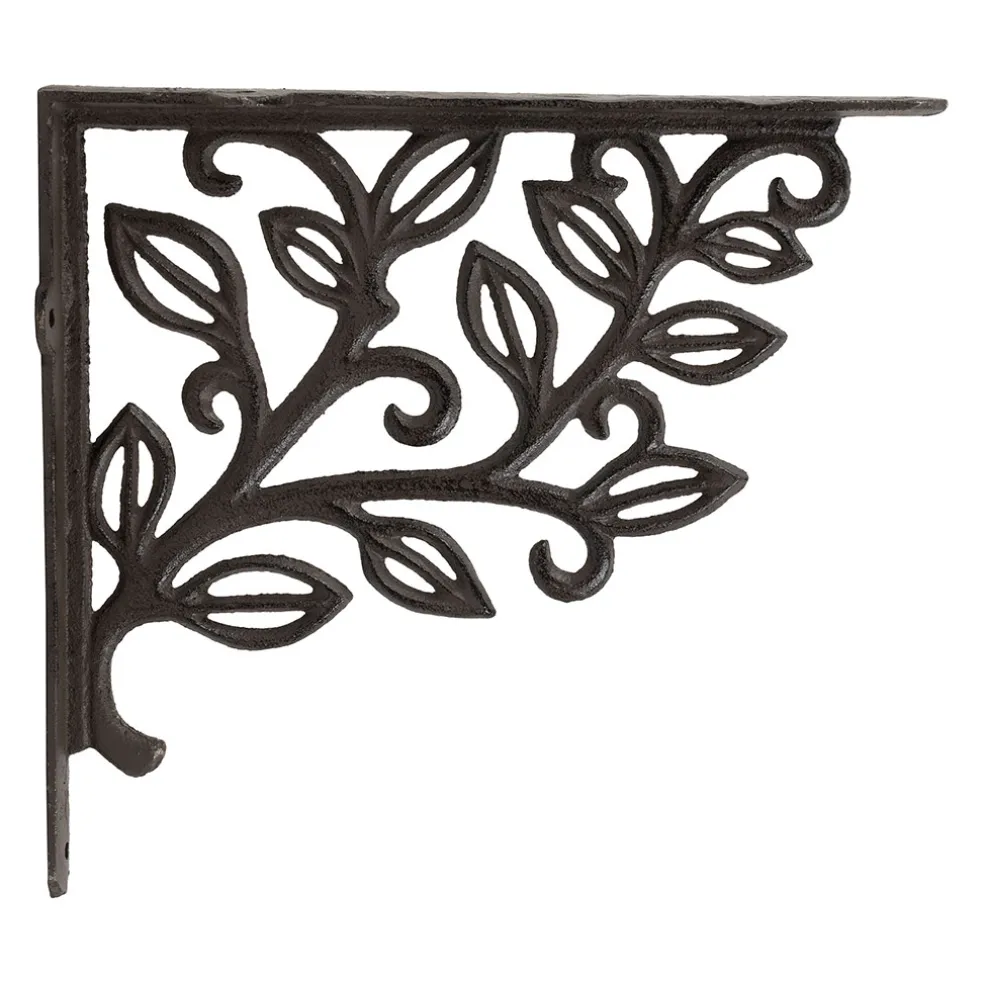 Équerre en fonte laurier brun 25x23cm