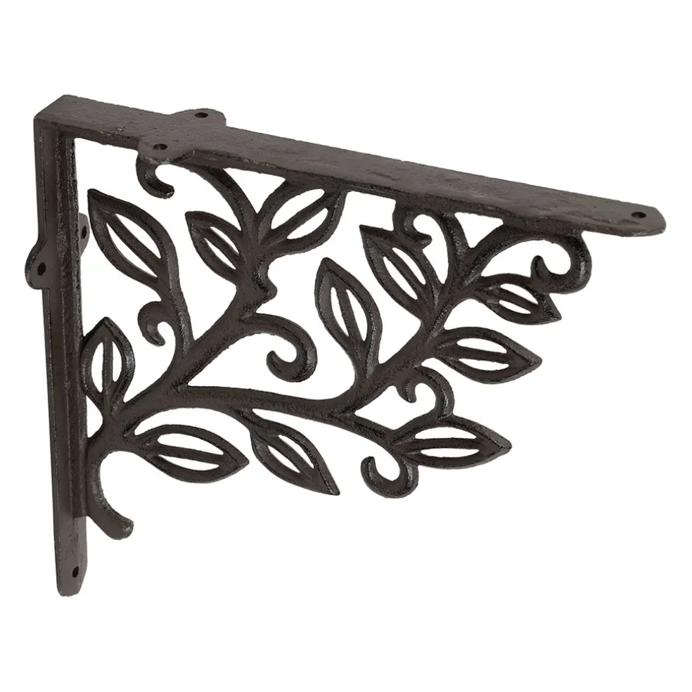 Équerre en fonte laurier brun 25x23cm