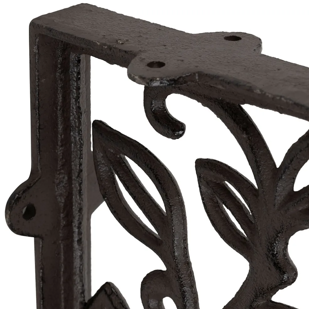 Équerre en fonte laurier brun 25x23cm