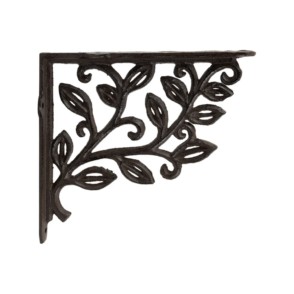 Équerre en fonte laurier brun 18x20cm