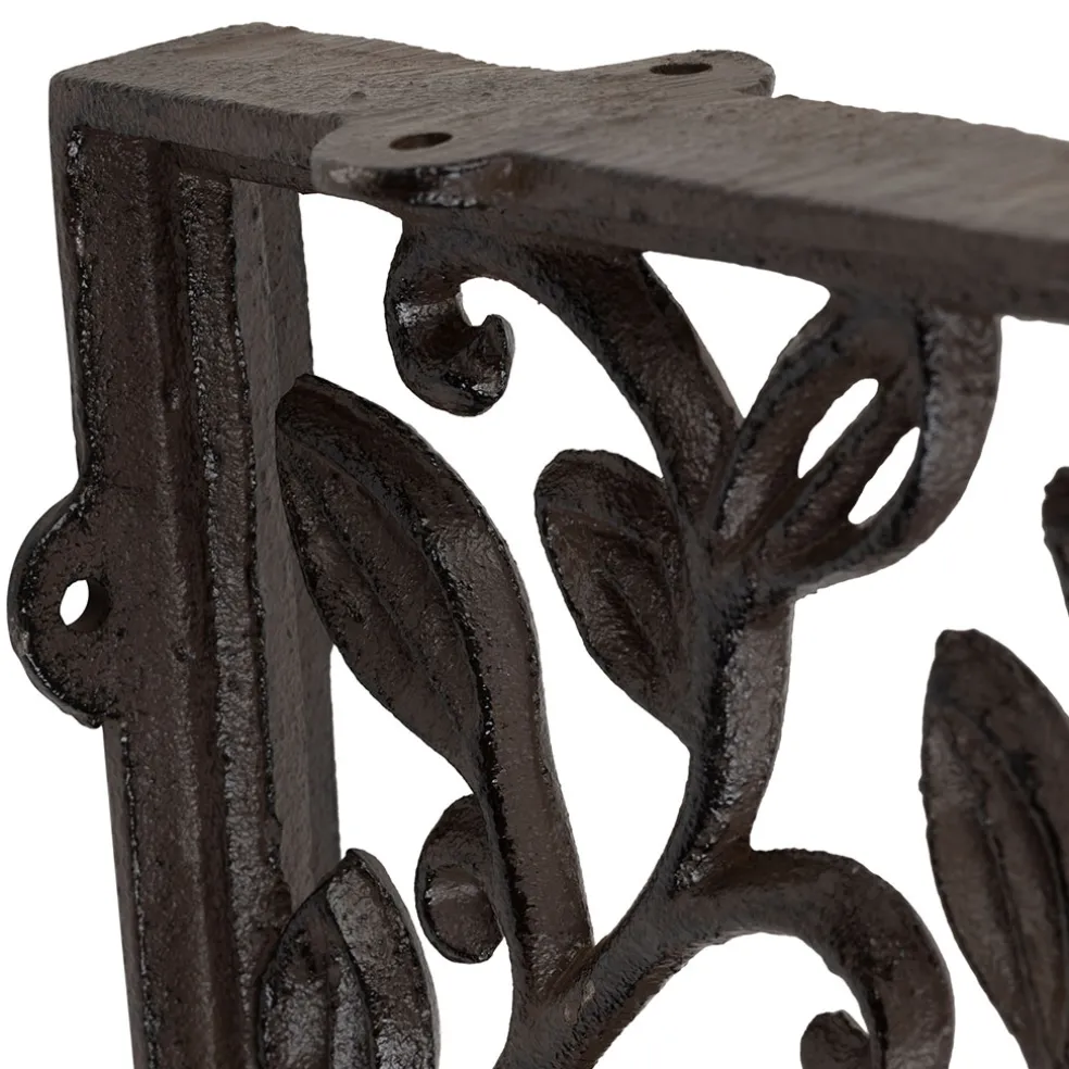 Équerre en fonte laurier brun 18x20cm