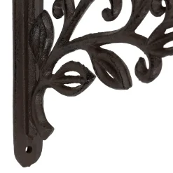 Équerre en fonte laurier brun 18x20cm