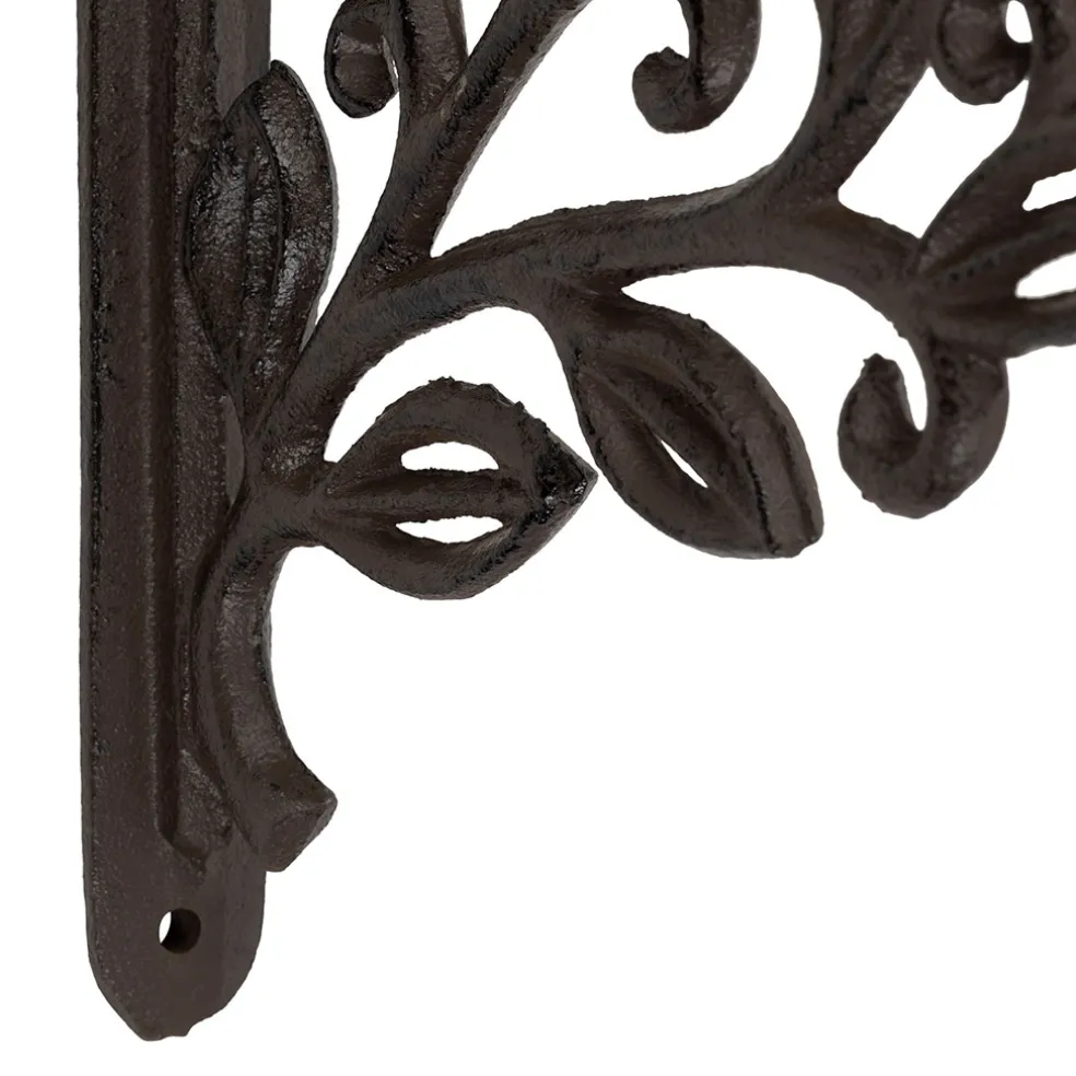 Équerre en fonte laurier brun 18x20cm