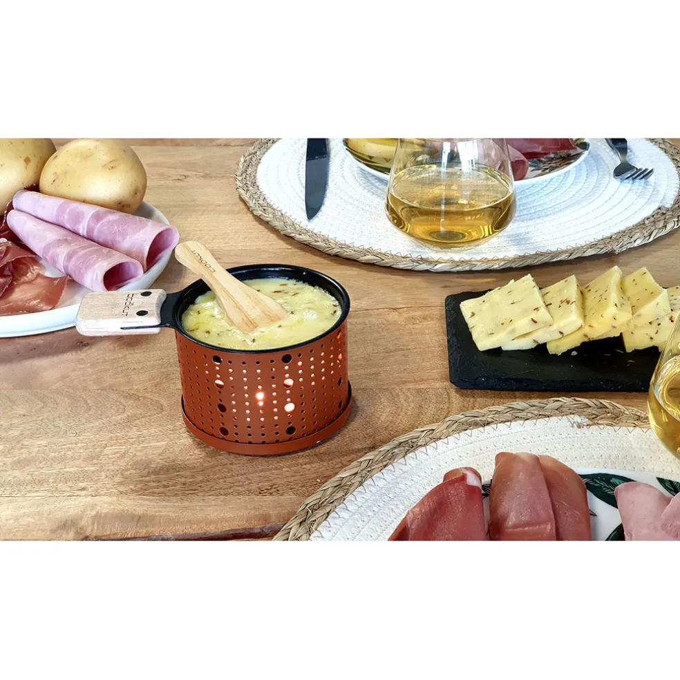 Raclette à la bougie pour 2 terracotta - Lumi