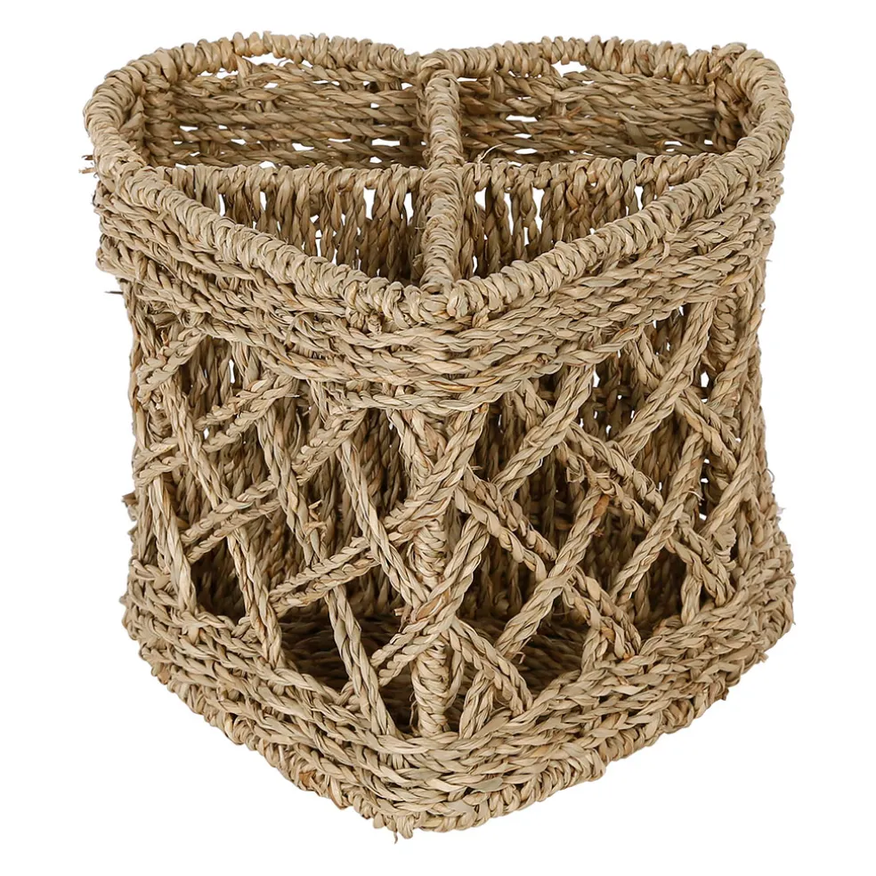 Range couverts coeur en jonc de mer naturel h16cm - Borneo