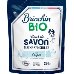 Recharge savon liquide mains sans parfum 280ml - Cosmébio