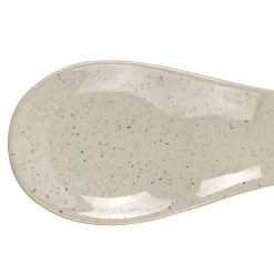 Repose cuillère en grès blanc moucheté - Jeanne