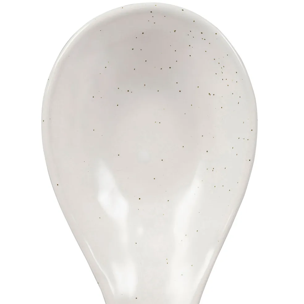 Repose cuillère en grès écru l23cm - Organic