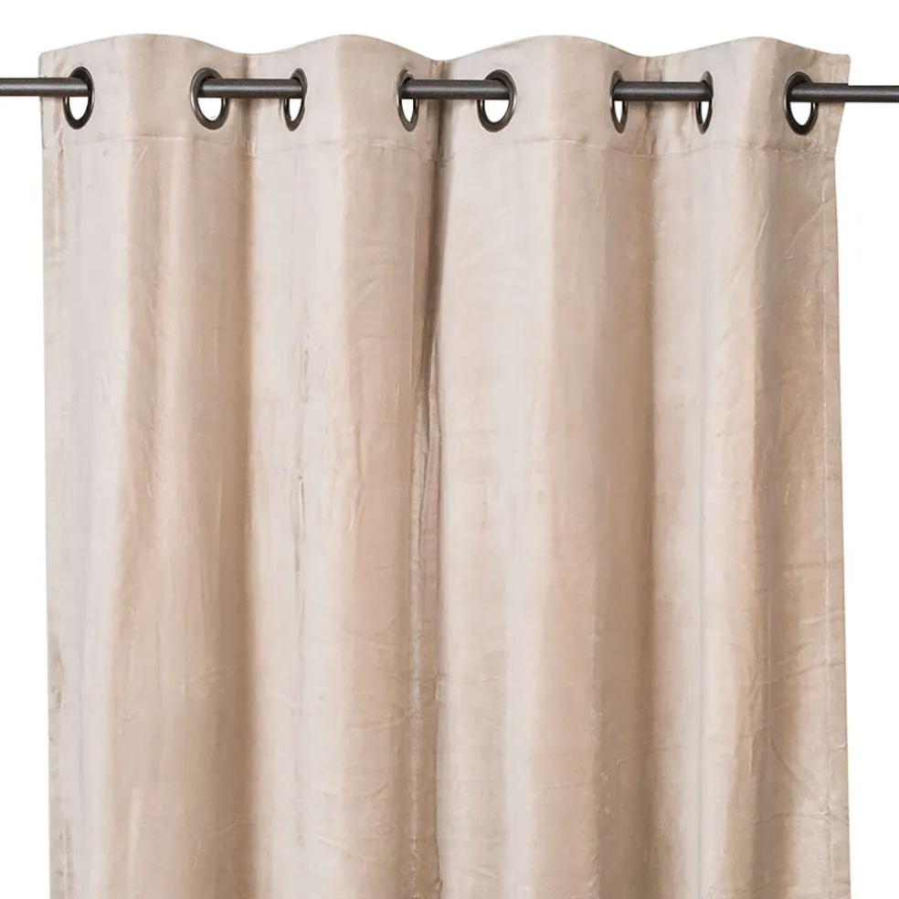 Rideau delhi craie en velours 135x300cm