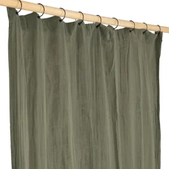 Rideau en voile de coton kaki avec oeillets 120x280cm - Dili