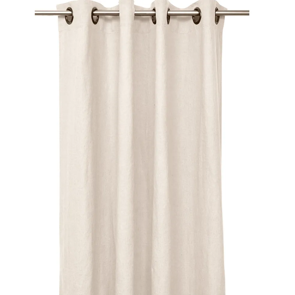 Rideaux en lin et coton naturel avec oeillets 130x280cm - Figari