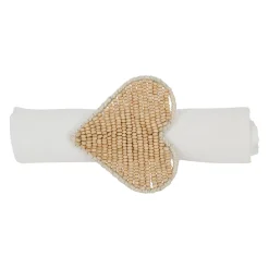 Rond de serviette coeur en bois