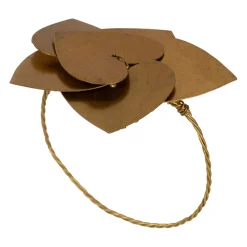 Rond de serviette cœur en laiton doré - Dulsine