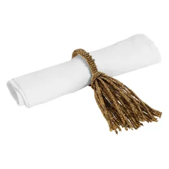 Rond de serviette en verre doré -perlia