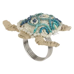 Rond serviette en fer et verre - tortue