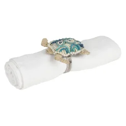 Rond serviette en fer et verre - tortue