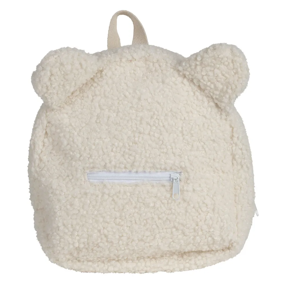 Sac à dos en tissu bouclette écru - Sweetdream