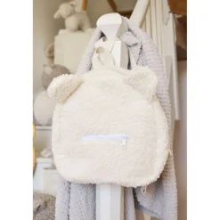 Sac à dos en tissu bouclette écru - Sweetdream