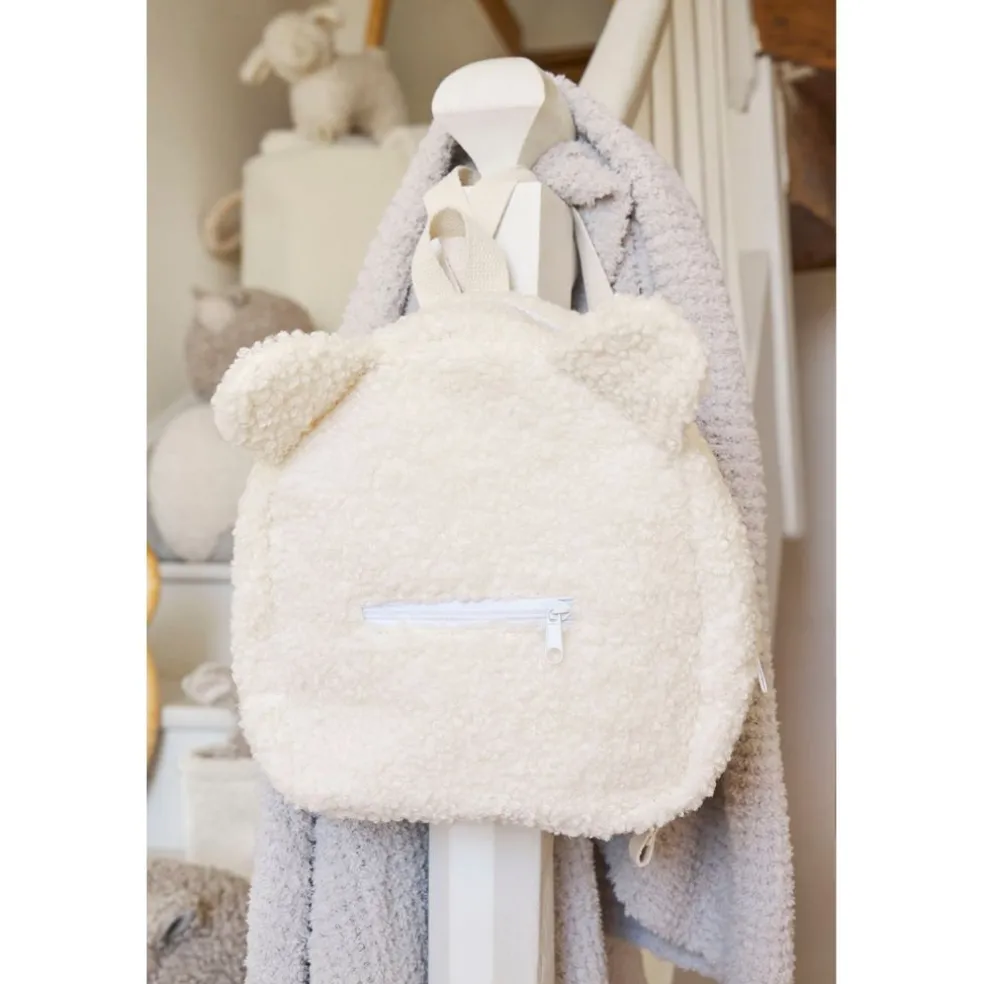 Sac à dos en tissu bouclette écru - Sweetdream