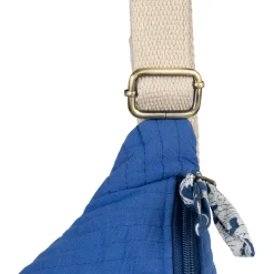 Sac banane en coton matelassé indigo - Flaura