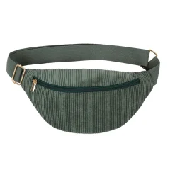 Sac banane en velours côtelé émeraude - Bananez