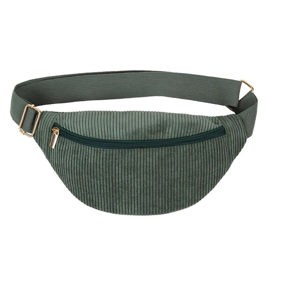 Sac banane en velours côtelé émeraude - Bananez