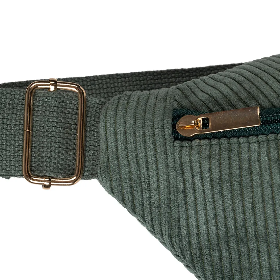 Sac banane en velours côtelé émeraude - Bananez