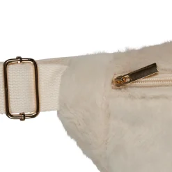 Sac banane fausse fourrure blanc - Bananez